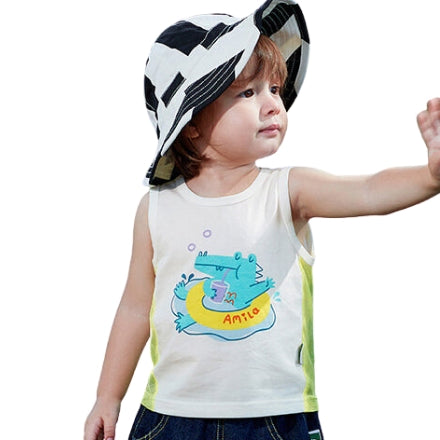 Fashion Baby Kid Boys Print Tank Tops