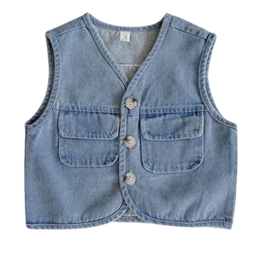 Fashion Baby Kid Unisex Solid Color Vests Waistcoats