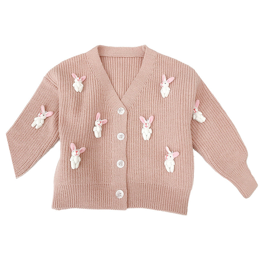 Baby Kid Girls Animals Cartoon Cardigan Knitwear