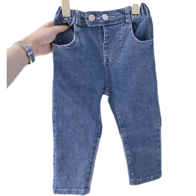 Baby Kid Girls Love heart Jeans