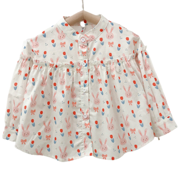 Baby Kid Girls Rabbit Print Tops