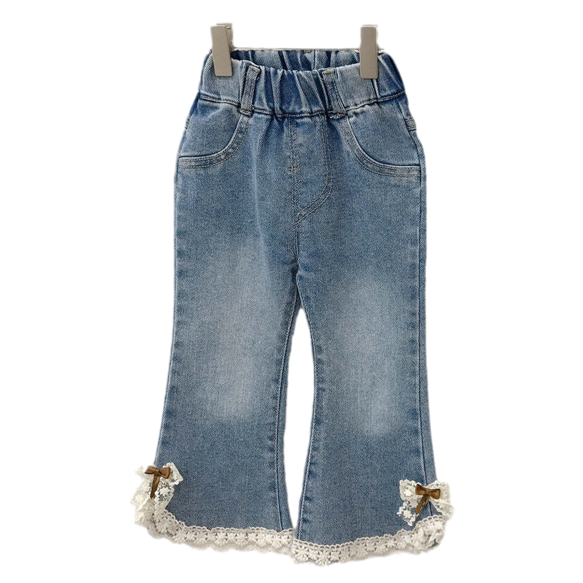 Baby Kid Girls Lace Pants Jeans