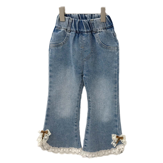 Baby Kid Girls Lace Pants Jeans