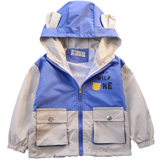 Baby Kid Unisex Letters Color-blocking Cartoon Jackets Outwears