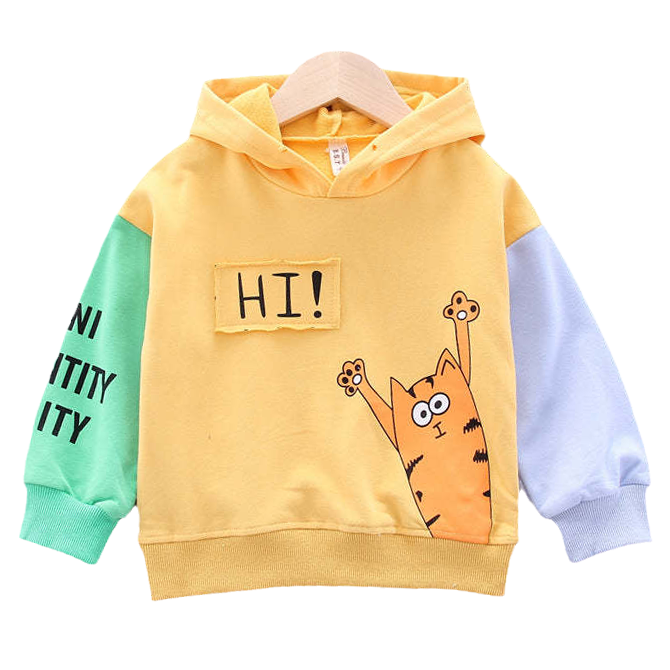 Baby Kid Unisex Letters Color-blocking Cartoon Print Hoodies Sweatshirts