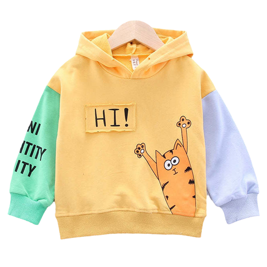 Baby Kid Unisex Letters Color-blocking Cartoon Print Hoodies Sweatshirts