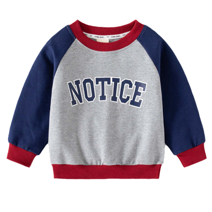 Baby Kid Boys Letters Color-blocking Hoodies Sweatshirts