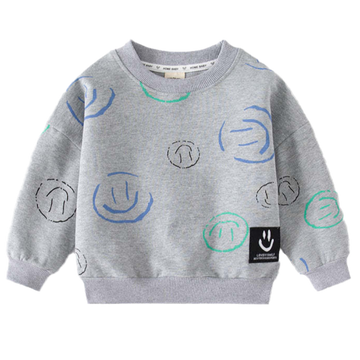 Baby Kid Boys Expression Print Hoodies Sweatshirts