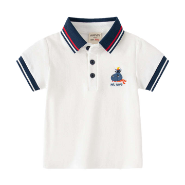 Baby Kid Boys Cartoon Embroidered Polo Shirts