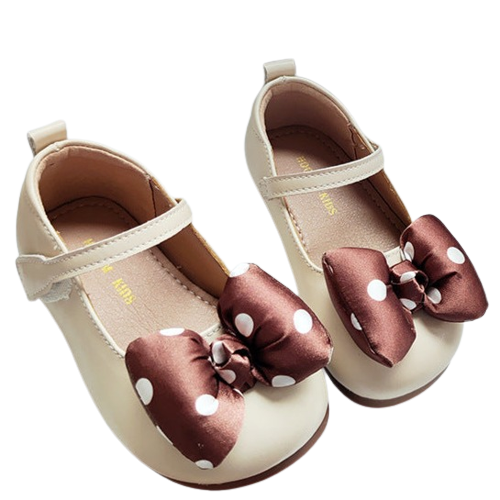 Baby Kid Girls Polka dots Bow Shoes