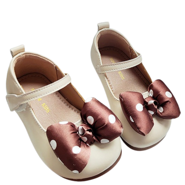 Baby Kid Girls Polka dots Bow Shoes