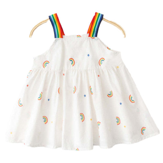 Baby Kid Girls Rainbow Print Dresses