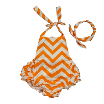 Girls Striped Rompers