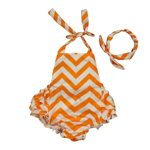 Girls Striped Rompers