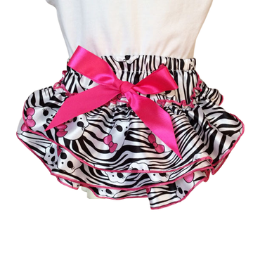 Baby Kid Girls Bow Zebra Print Shorts