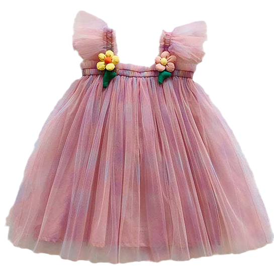 Baby Kid Girls Rainbow Lace Dresses