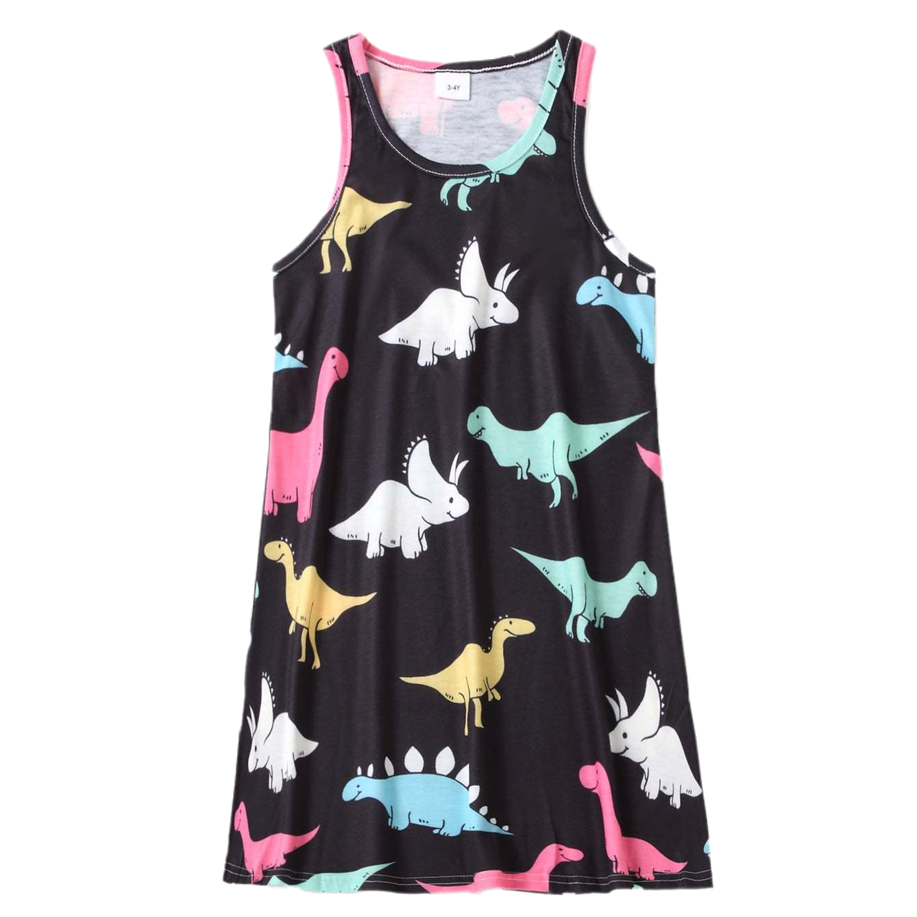 Mommy And Me Baby Kid Dinosaur Print Dresses