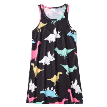 Mommy And Me Baby Kid Dinosaur Print Dresses