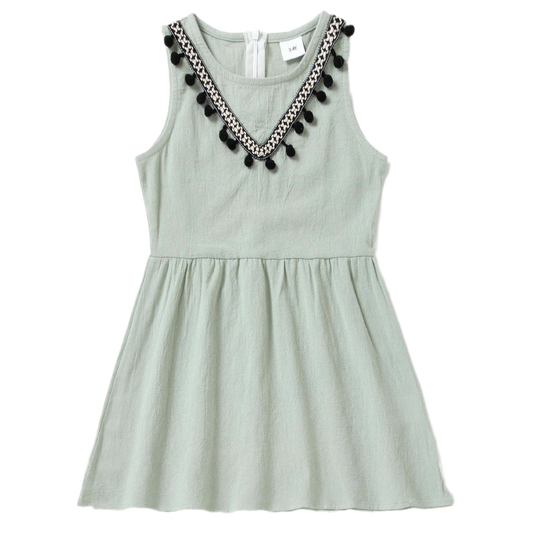 Mommy And Me Baby Kid Solid Color Dresses