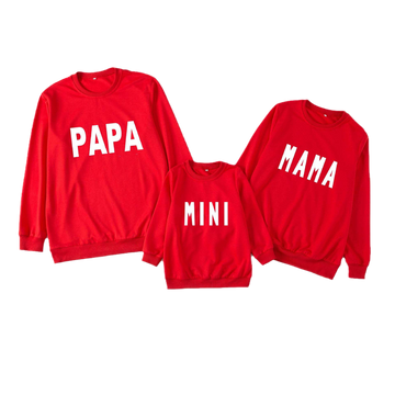 Family Outfits Baby Kid Letters Hoodies Sweatshirts