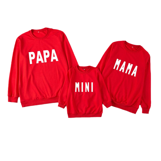 Family Outfits Baby Kid Letters Hoodies Sweatshirts