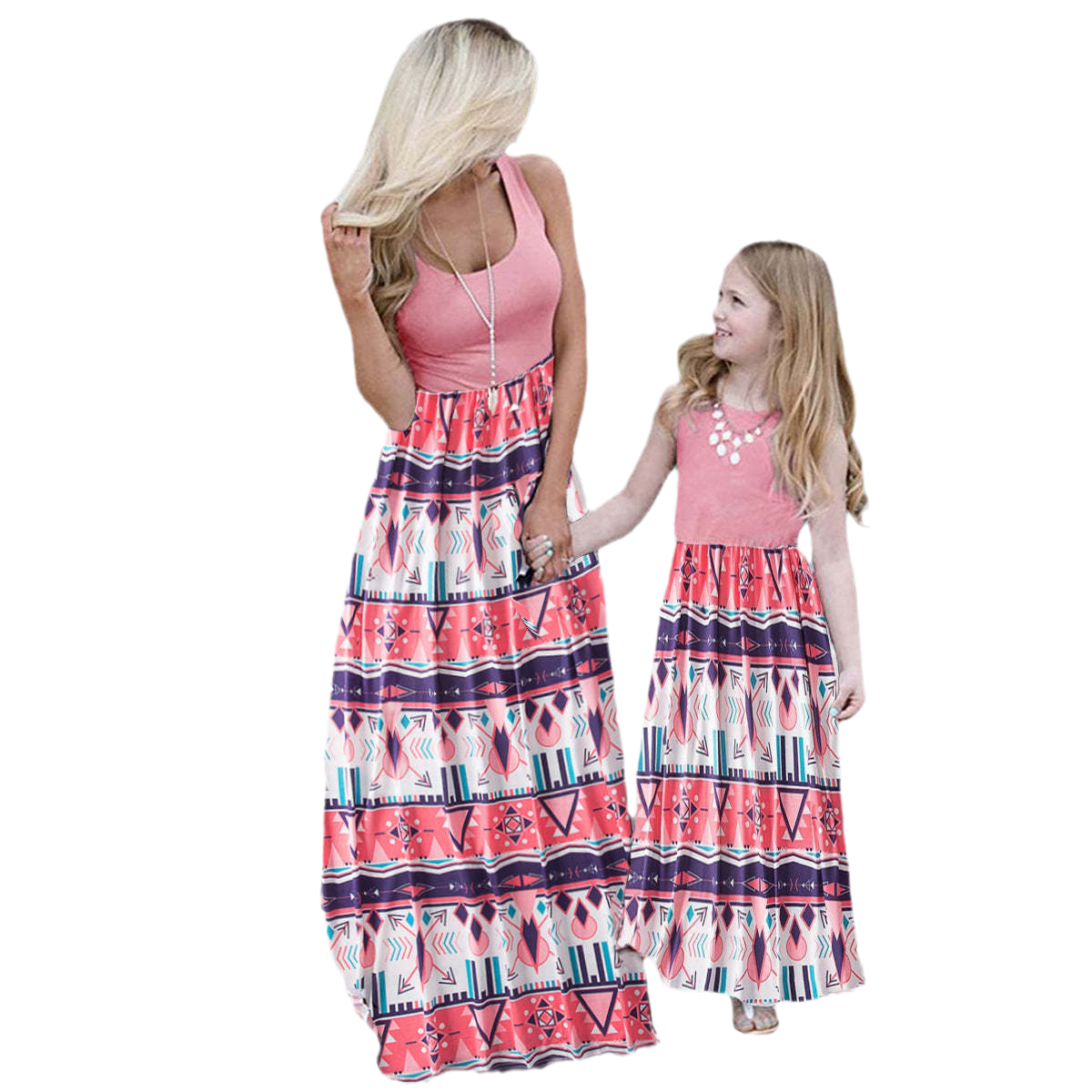 Mommy And Me Baby Kid Flower Print Dresses