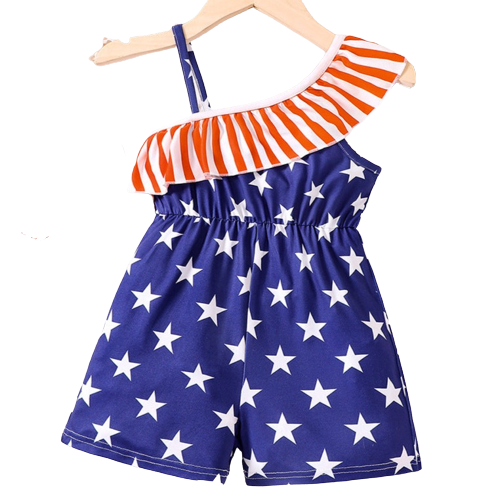 Baby Kid Girls Star Rompers