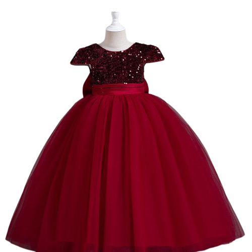 Fashion Kid Girls Color-blocking Birthday Party Dresses Princess Dresses