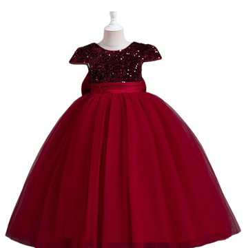 Fashion Kid Girls Color-blocking Birthday Party Dresses Princess Dresses