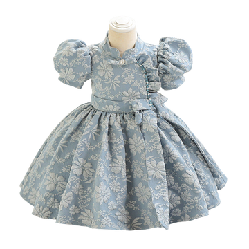 Fashion Baby Kid Girls Flower Bow Birthday Party Dresses Princess Dresses