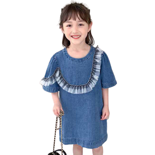 Baby Kid Girls Solid Color Dresses