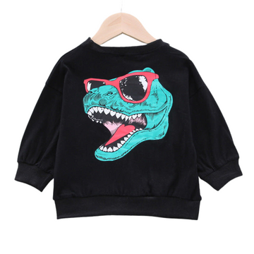 Baby Kid Boys Dinosaur Cartoon Print Tops