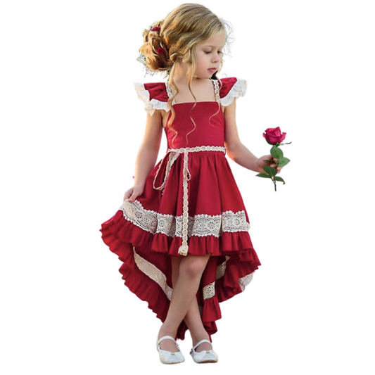 Baby Kid Girls Bow Lace Dresses