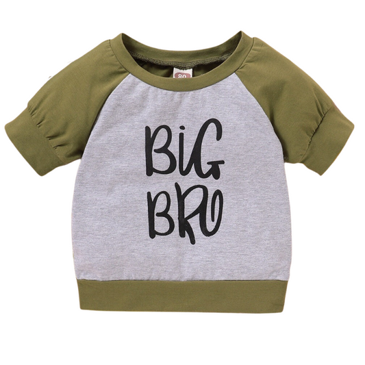 Baby Boys Letters Color-blocking Tops