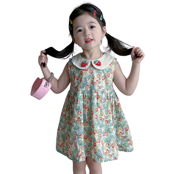 Baby Kid Girls Fruit Print Dresses