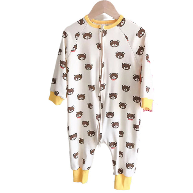 Kid Unisex Pajamas Zipper Jumpsuit