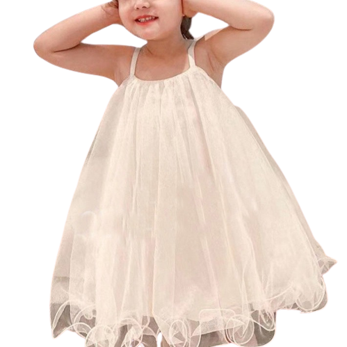 Little Girls Butterfly Mesh Cami Dress