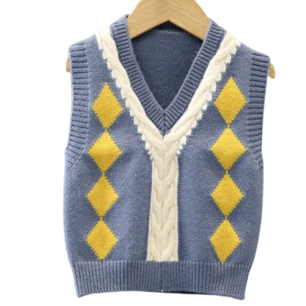 Fashion Baby Kid Boys Crochet Vests Waistcoats