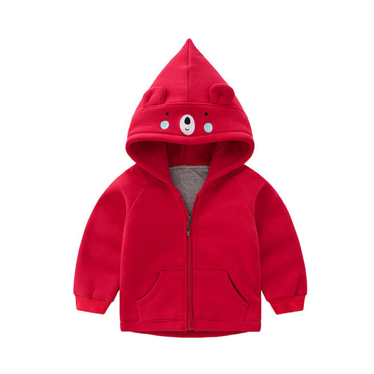 Baby Kid Boys Cartoon Print Hoodie Jackets Outwears