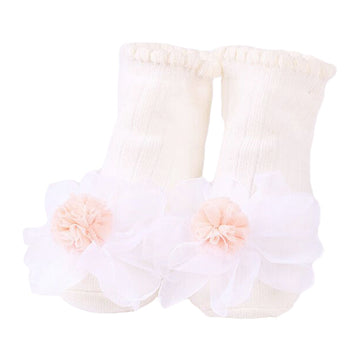 Baby Kid Girls Solid Color Flower Lace Accessories Socks