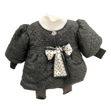 Baby Kid Girls Solid Color Polka dots Bow Jackets Outwears