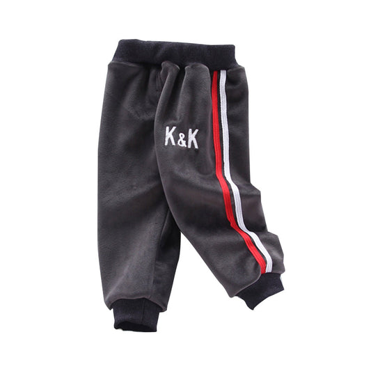 Baby Kid Unisex Striped Letters Embroidered Pants