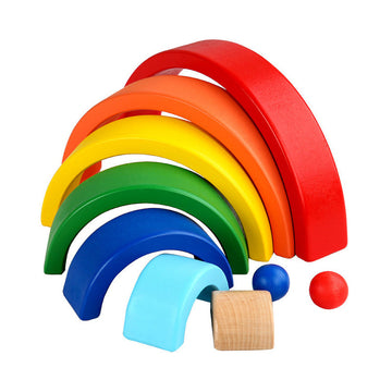 1 Pack Wooden Arched Rainbow Blocks