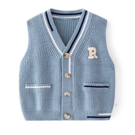 Baby Kid Boys Alphabet Vests Waistcoats