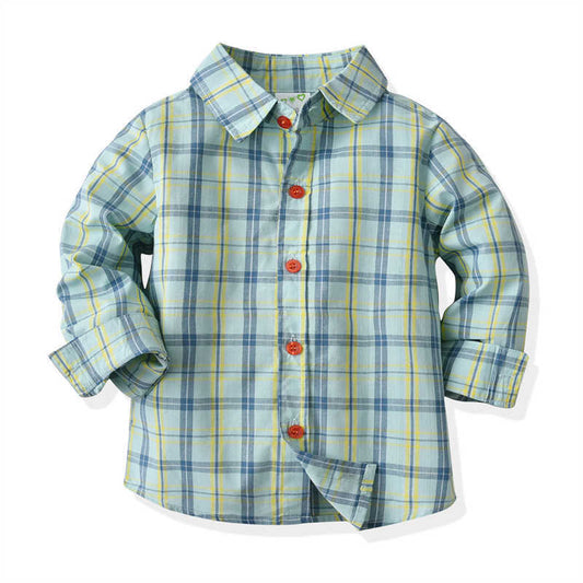 Baby Kid Boys Checked Bow Dressy Birthday Party Shirts