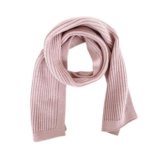 Girls Boys Solid Color Crochet Scarves