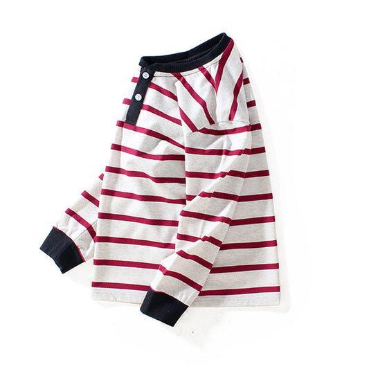 Kid Boys Striped Cartoon Tops