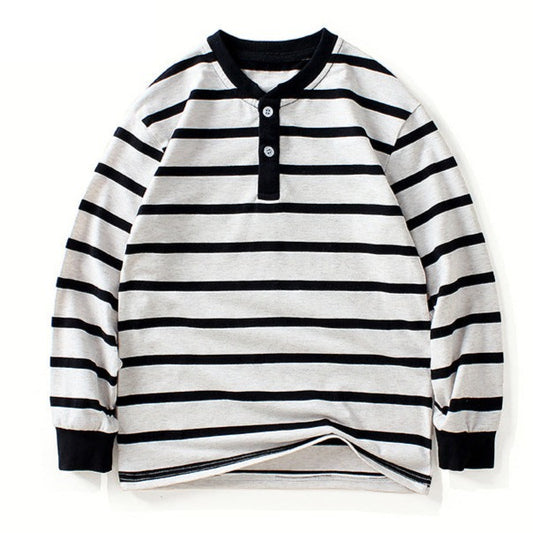 Kid Boys Striped Cartoon Tops