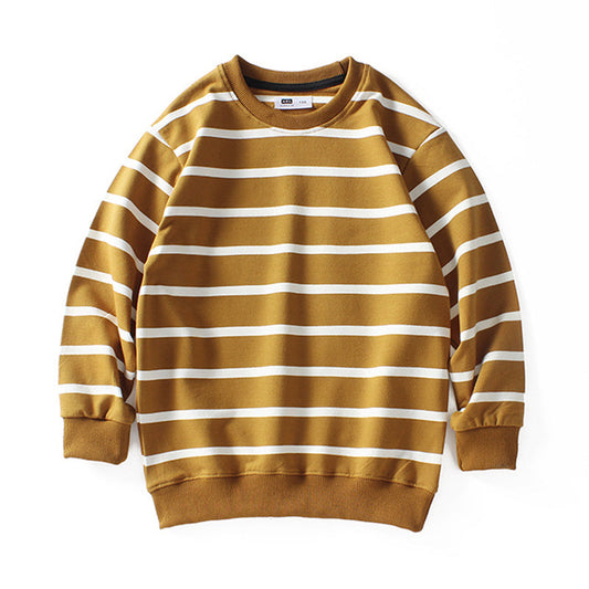 Cute Kid Boys Striped Swearshirts