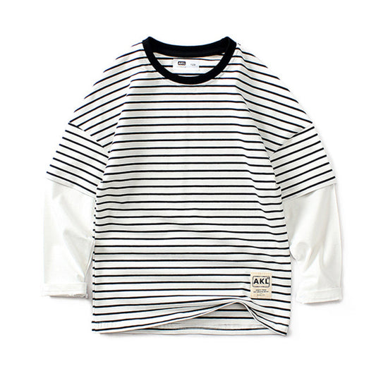 Kid Girls Boys Striped Tops